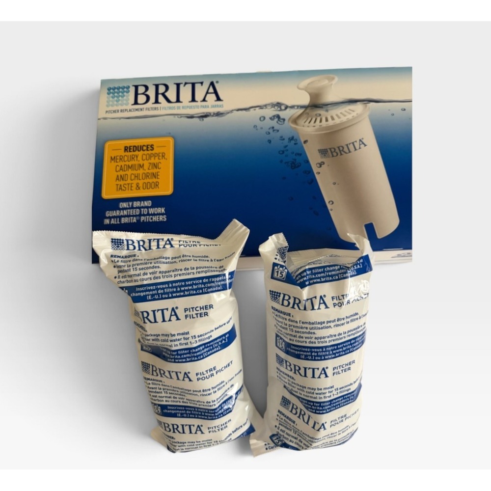 Genuine Brita Standard Pitcher Replacement Water Filters 2 Pack New Sealed